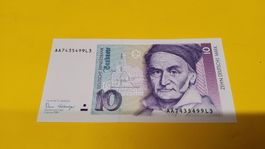 10 Deutsche Mark Banknote 1989 