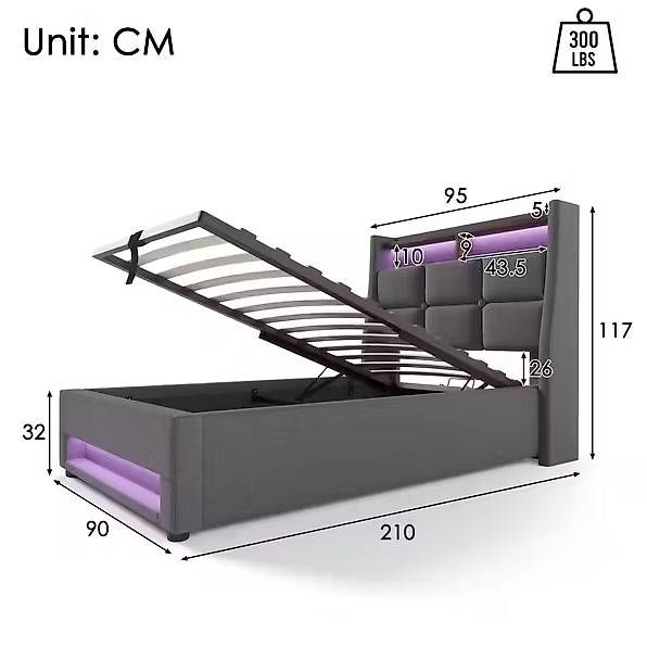 Letti: Polsterbett 2 USB GLOWLEIN  – Nuovo e nell'imballaggio originale da Zwingen venduto da 123flohart123