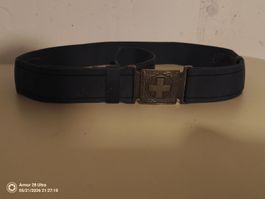 Vintage Schweizer Militaria-Gurt mit Metallschnalle