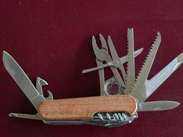 Fischermann Multitool Messer 34 Funktion Wood Neu