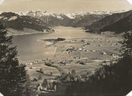 Gross SZ bei Einsiedeln Sihlsee1958 Ecken leider geschnitten