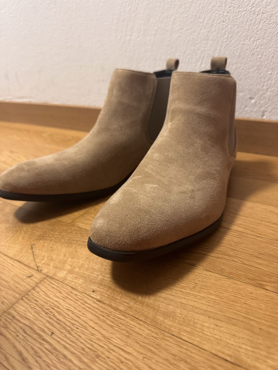 Scarpe da uomo: Herren Wildlederlook Chelseaboots - Neu – Nuovo (secondo la descrizione) da Walenstadt venduto da Mk3GR