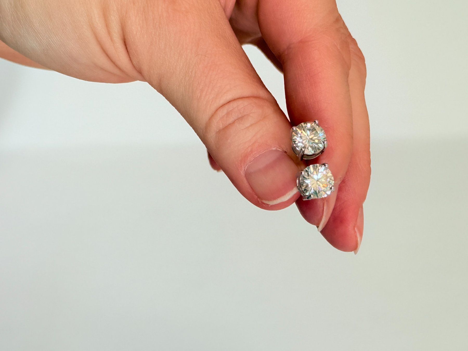 Orecchini pendenti & Orecchini a lobo: 4.00(total)ct VVS1WHITE MOISSANITE earrings with certificat – Nuovo e nell'imballaggio originale da Genève venduto da AWWA 5