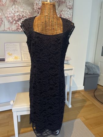 Spitzenkleid, dunkelblau, Esprit, 38