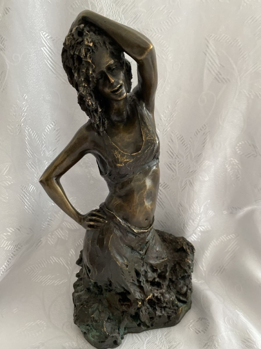 Statuette: Bronze Figur - Elegante Dame, Kunstobjekt, Deko, Top! – Usato da Dübendorf venduto da cchiarello 1