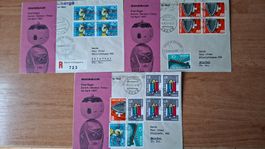 CH328 - 3 lettres vols Zurich-Geneve-Tokyo 5.4.1957
