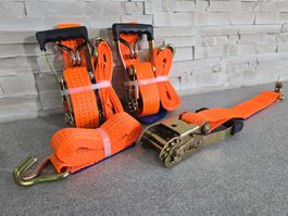 3 x Spanngurt Zurrgurt Ratschengurt 50 mm - 4000 kg Gurt