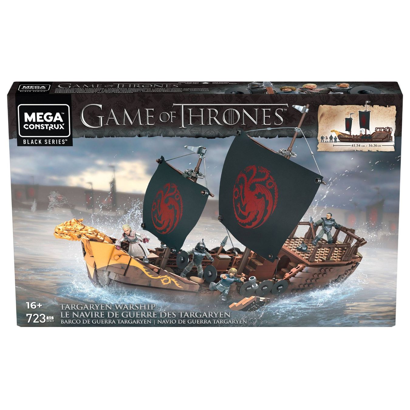 Lego Kit di costruzioni: Mega Construx Black Series Targaryen Warship – Nuovo e nell'imballaggio originale da St-Imier venduto da ATTAKSHOP 3