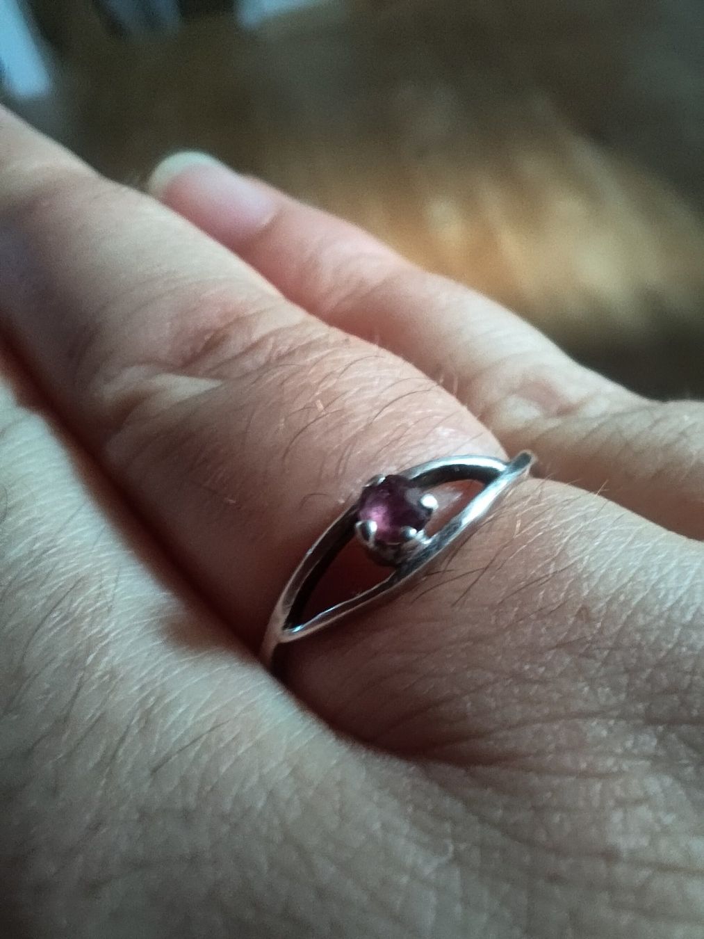 Anelli: Silber Ring antik mit kleinem Rubin – Usato da Uster venduto da jul_8jwz 1