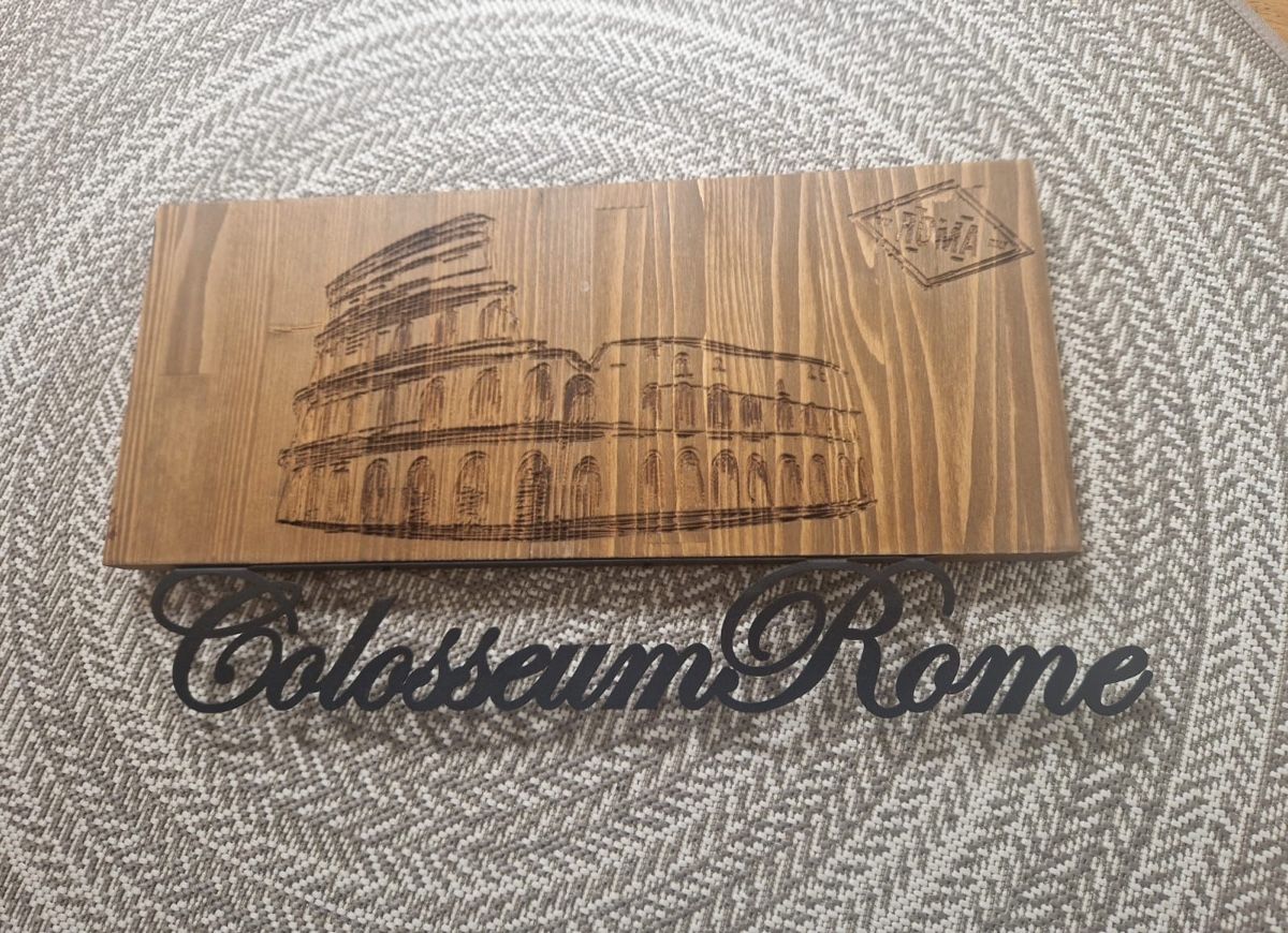 Poster & Bilder: Holzbild mit Motiv Coloseum Rome – Gebraucht aus Klosters von tin_k7qd 2