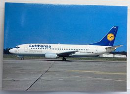 Postcard B-737-330 Lufthansa