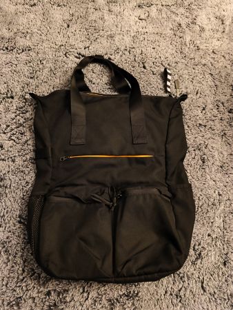 Ikea Rucksack und Tasche 2 in1 schwarz/ gelb