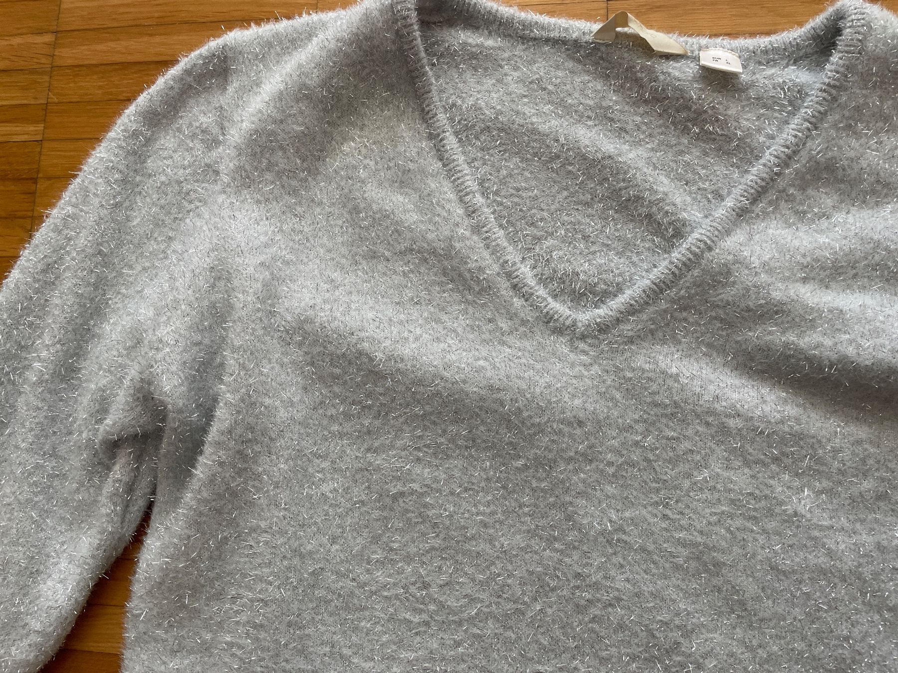 Vestiti: Glitzernes, warmes, graues Kleid - Esmara - Gr. L – Usato da Neftenbach venduto da Justine76 1