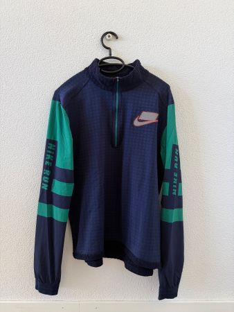 NIKE WILD RUN MIDLAYER - Laufshirt - blue / green
