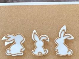 Stanzschablone Nr. 439, Ostern, Hasen, Herz(Sizzix geeignet)