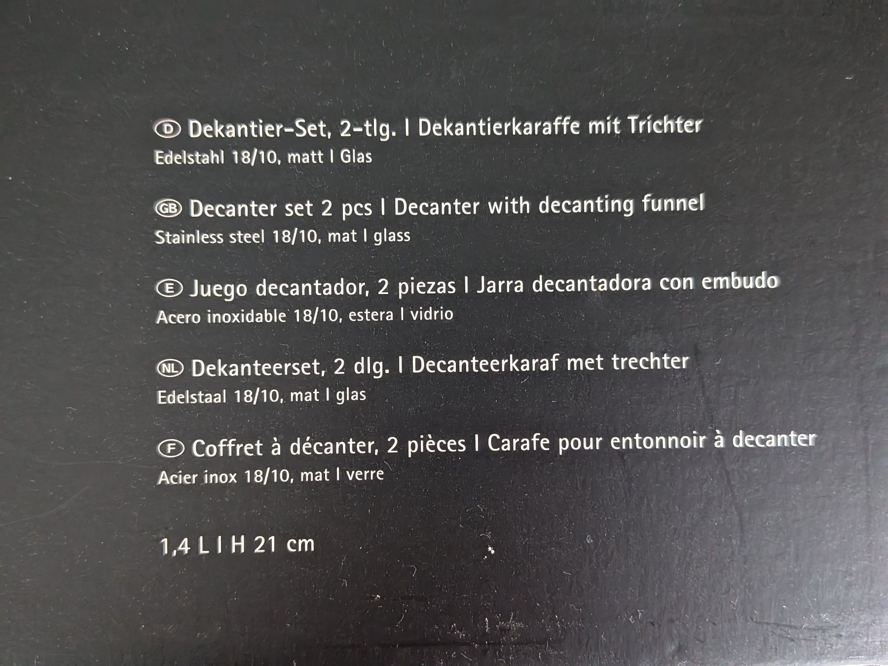 Karaffen: Dekantierkaraffe Auerhahn – Neu und originalverpackt aus Wädenswil von Mamacita60 4