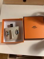 Hermès Ohrringe in Hellblau mit Beleg