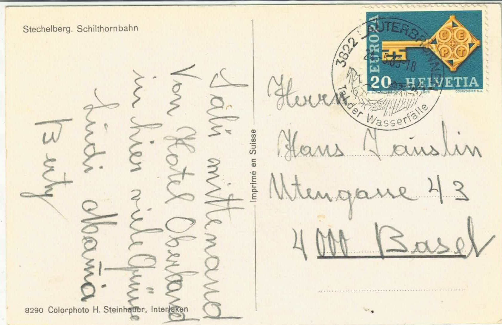 Cartes postales: Stechelberg-Schilthornbahn - Multiview – D'occasion à Ettingen par Kartenplanet 1