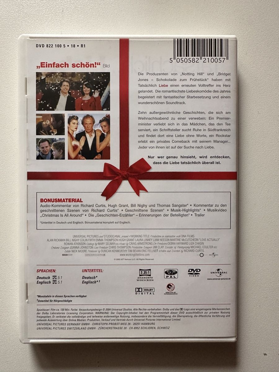 Tutti i DVDs: DVD Tatsächlich...Liebe Hugh Grant, Liam Neeson – Usato da Zofingen venduto da SwissMercator 1