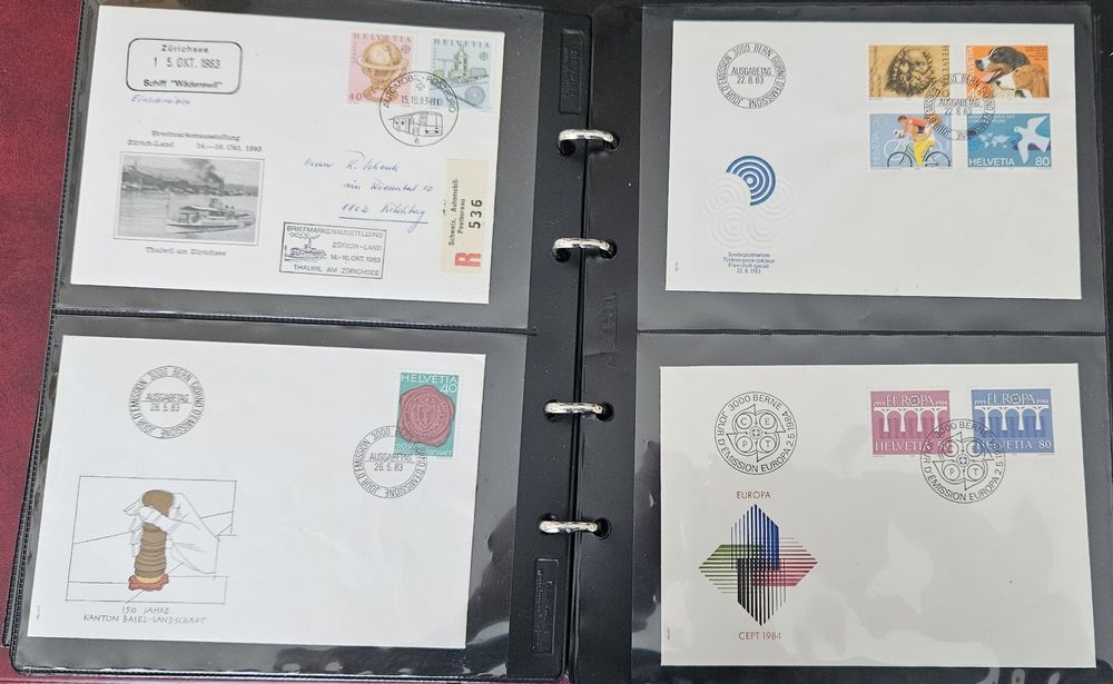 Tutti i francobolli: Album mit 18 Seiten/72 Briefen und FDC's von 1976 bis 1999 – Usato da Adliswil venduto da Micoculier 2