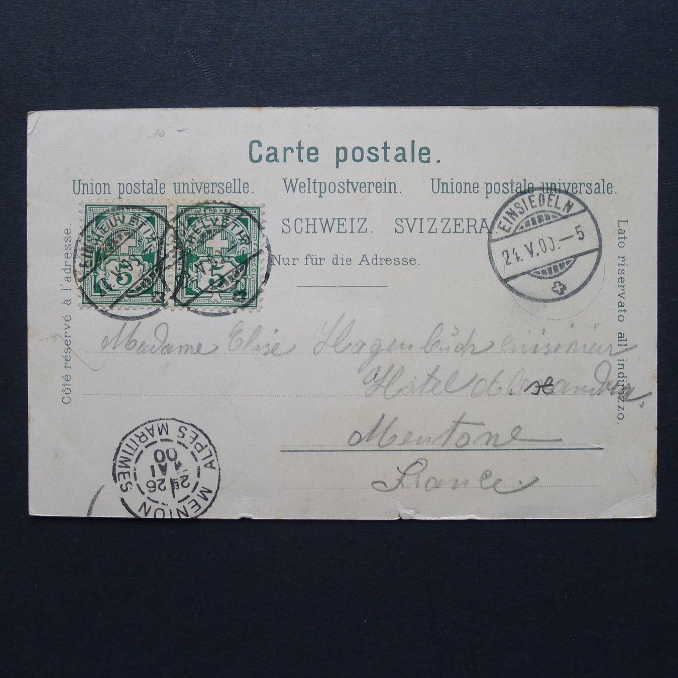 Cartoline postali: 1900, EINSIEDELN SZ, Litho, antike Ansichtskarte – Usato da Ebikon venduto da SilvioFreund 2