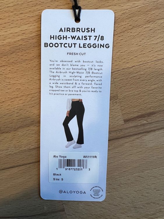 ALO Yoga Airbursh High Waist 7/8 Boot Cut Legging - Black