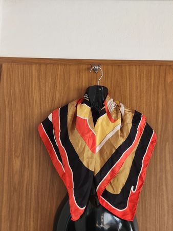 Carré  soie foulard vintage Antoine 70s RARE Paris