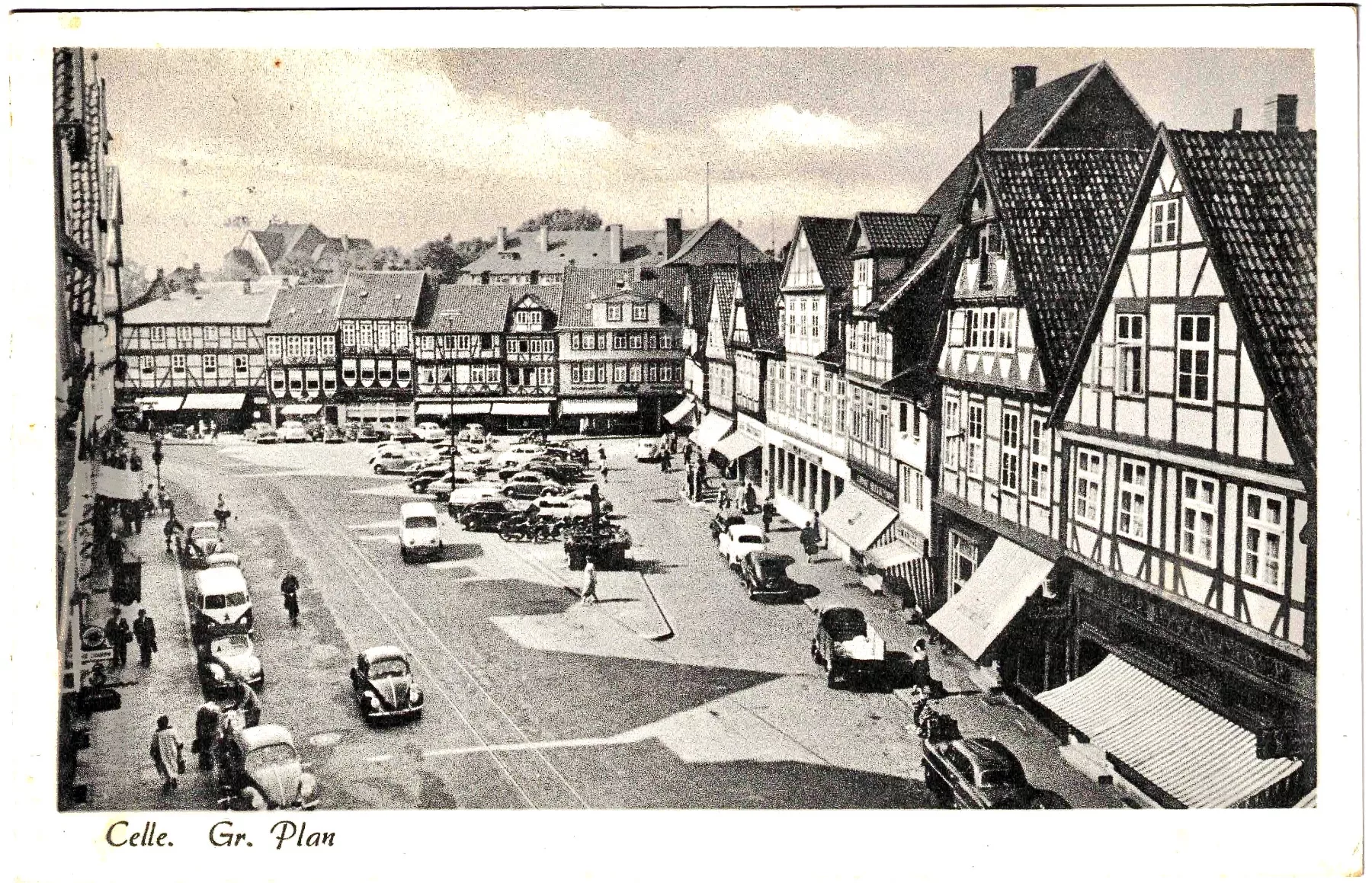 Cartoline postali: CELLE - Gr. Plan ca. 1950 (D) – Usato da Oberdorf BL venduto da Hopfehuepfer
