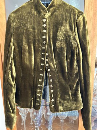 Veste Ralph Lauren velours vert taille 38 bon etat