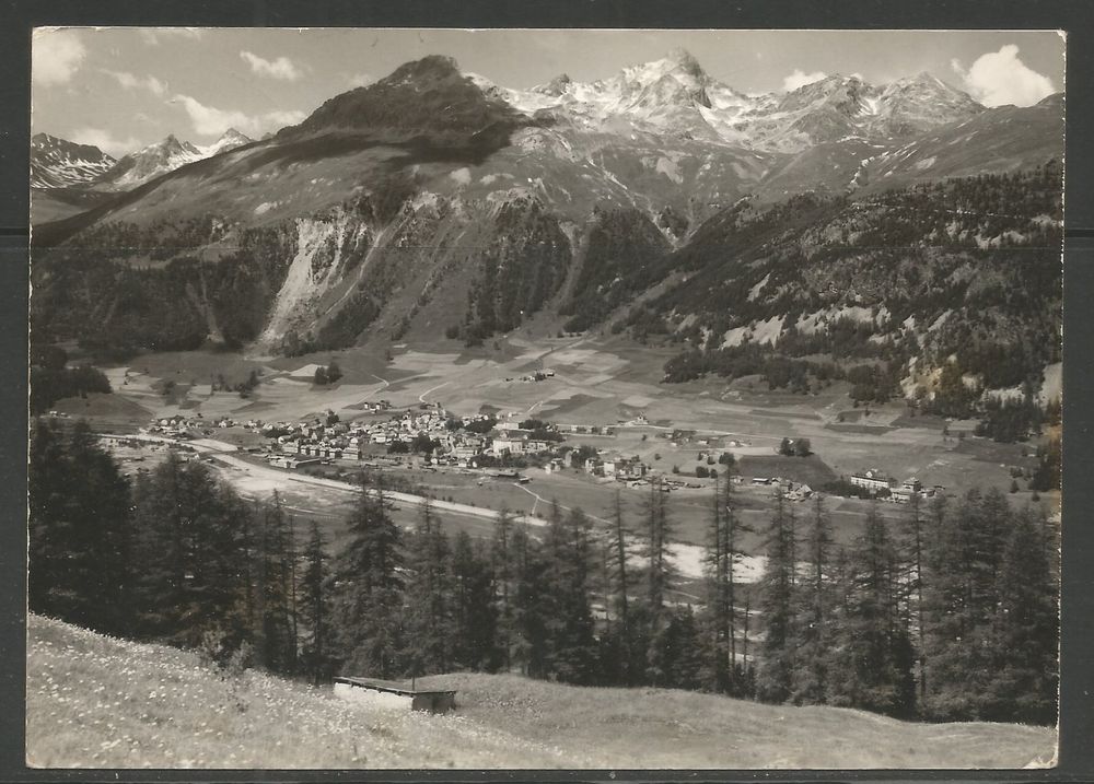 Carte P de 1958 ( Samedan mit Piz Padella ) | Kaufen auf Ricardo