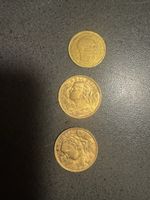 2 vrenelis et une pièce Napoléon (trois pièces)