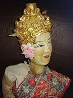 2 Stück Antike Thailändische Marionetten ca. 80J alt