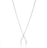 Kette fein Wishbone 925 Silber filigran zart layering 45+5cm