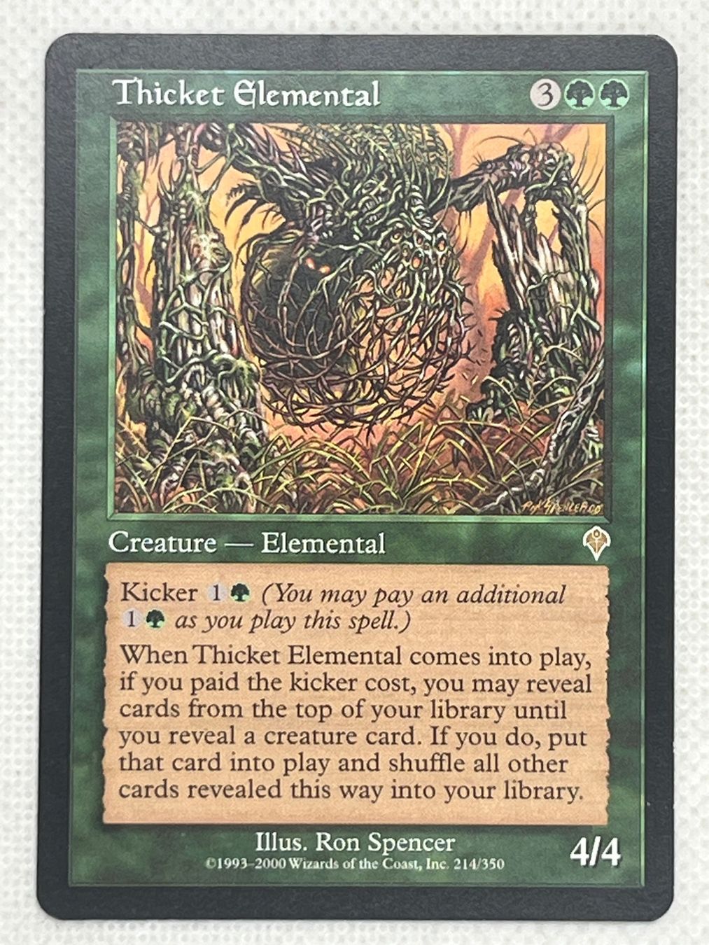 Magic The Gathering Carte collezionabili: MTG Thicket Elemental INV 214 Englisch Rare – Usato da Hinterkappelen venduto da Kim1992