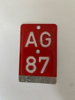 Velonummer AG 87 Kanton Aargau 1987 Nummer Velo Fahrrad