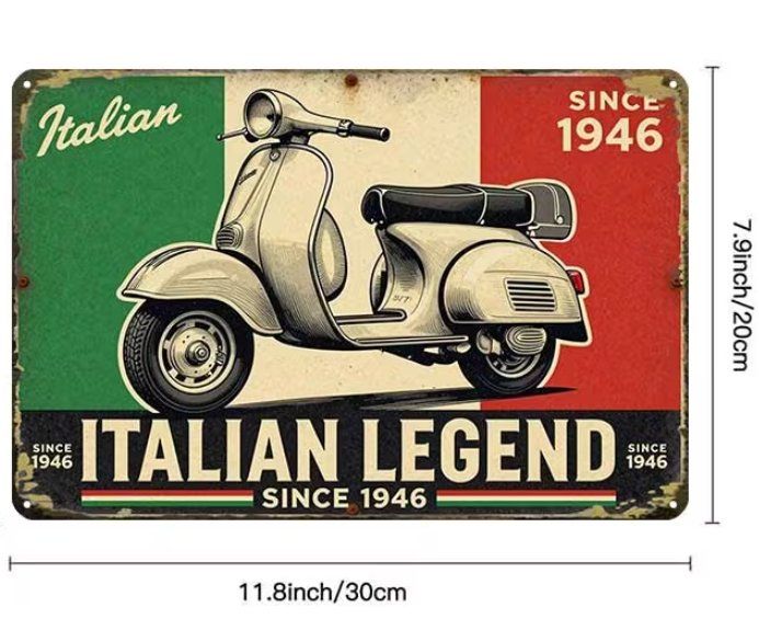 Vespa Insegne: Schild Vespa "Italian Legend" – Nuovo e nell'imballaggio originale da Gerlafingen venduto da Tsuru 1