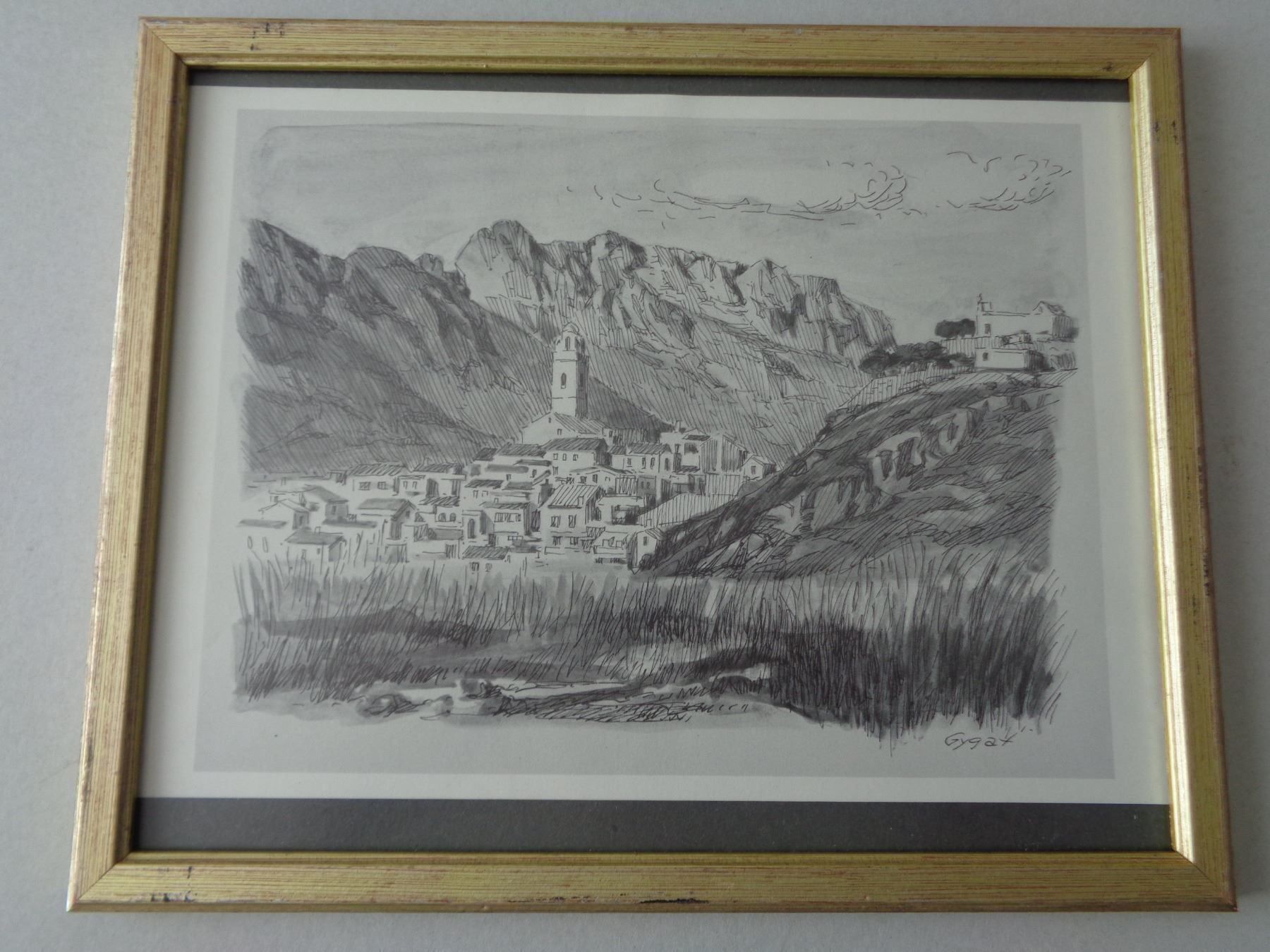 Grafiken & Lithographien: Litho datiert Gygax - hinter Glas – Gebraucht aus Chur von omonia