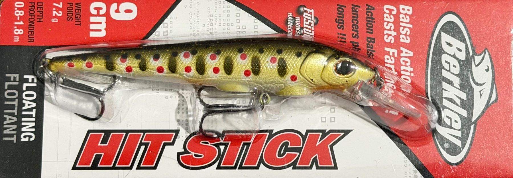 Berkley Esche: Berkley Wobbler Hit Stick floating - 9 cm 7.2 gr – Nuovo e nell'imballaggio originale da Widnau venduto da Fishingtackle_Oggy