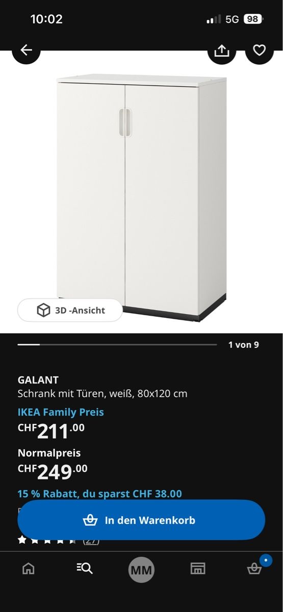 Ikea Armoires: Galant Büroschrank, Ikea, 80x120 – D'occasion à Luzern par bettygreen 6