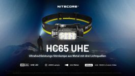 Hochleistungs-Kopflampe NiteCore HC65 UHE, 2000 Lumen