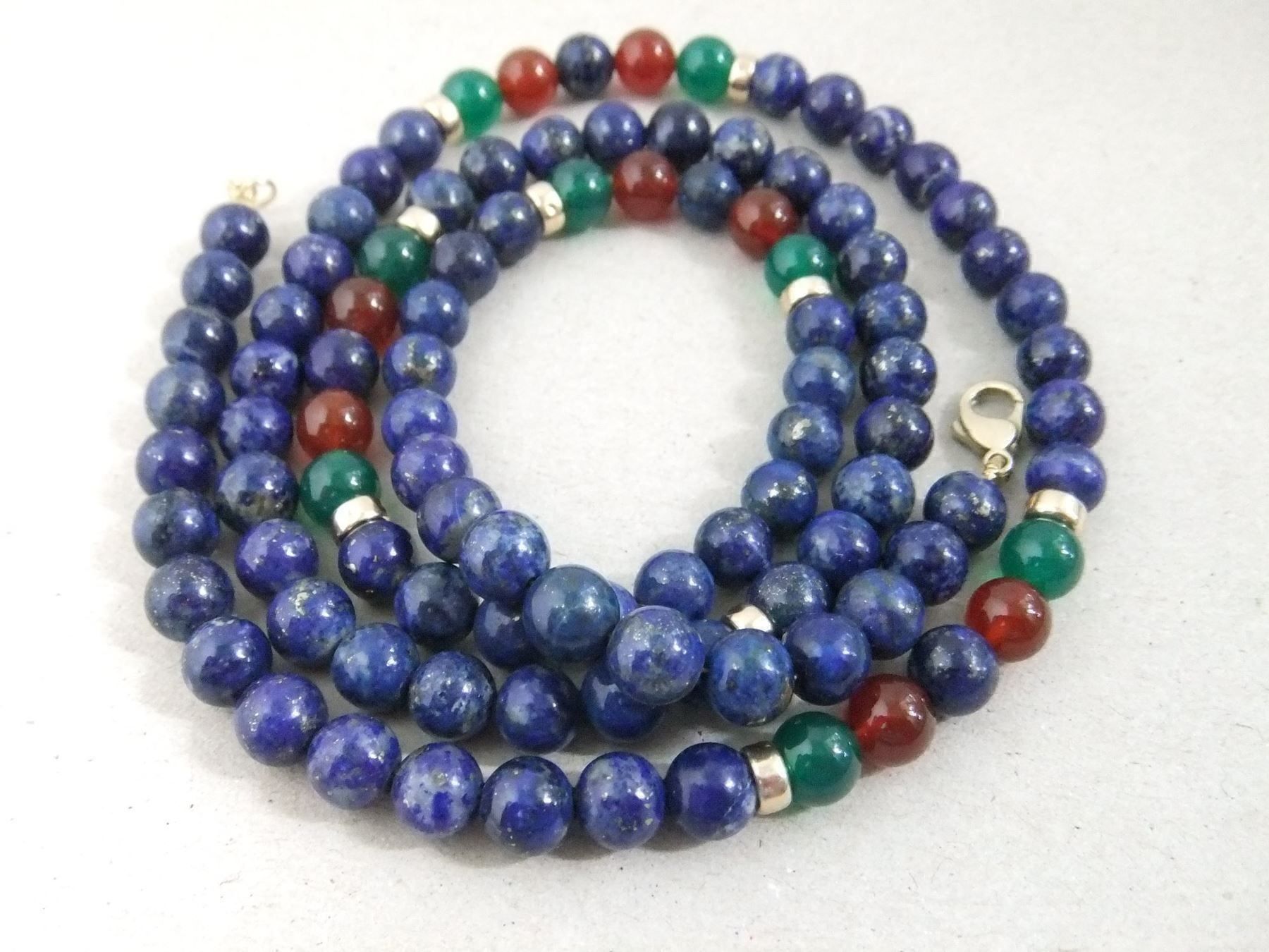 Catenine: Lapislazuli Kette - 375 Gold 9CT – Usato da Esslingen venduto da eintagammeer 4