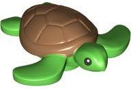 LEGO 67040pb01 Bright Green Sea Turtle Baby with Black Eyes
