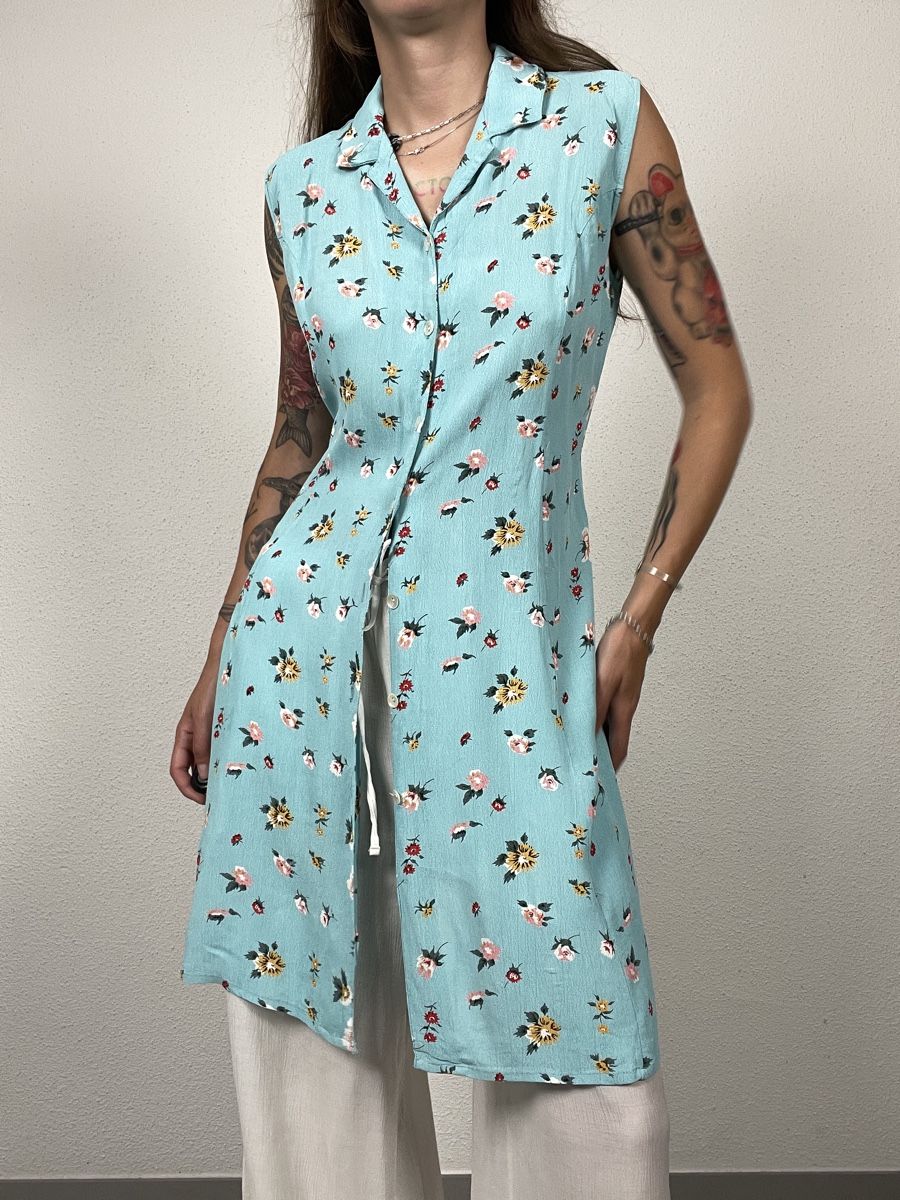 Vestiti: Vintage floral blue dress – Usato da Knonau venduto da Grapesvintage 5