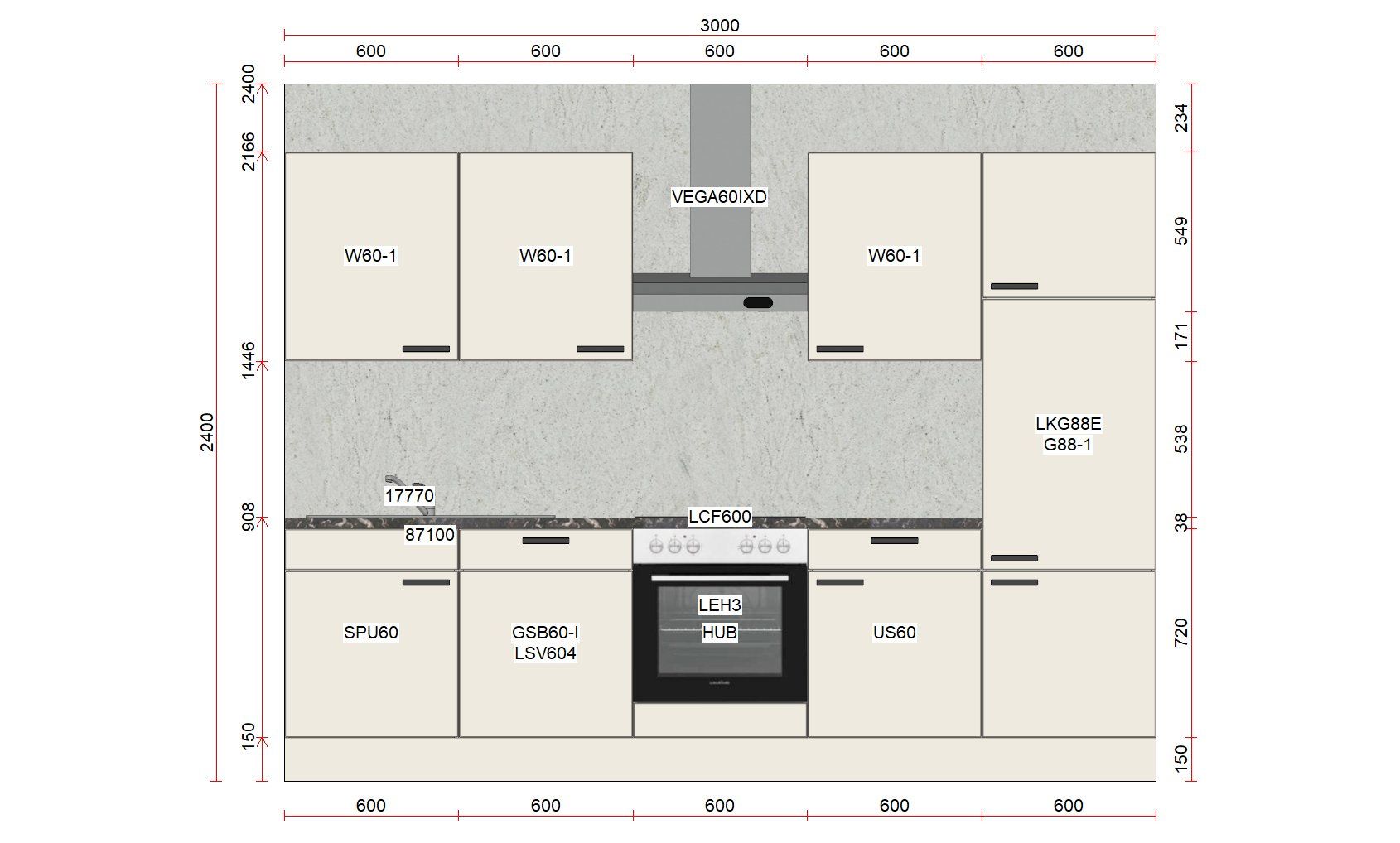 Cucine complete: Küchenzeile inkl. Geräten – Nuovo e nell'imballaggio originale da Sursee venduto da Prelude77 1