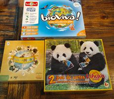 Jeux de société: Bioviva, Ushuaia Junior, Quiz Mania