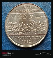 KANADA - CANADÁ 1 DOLLAR 1982 - 100 JAHRE CONF. CONSTITUTION