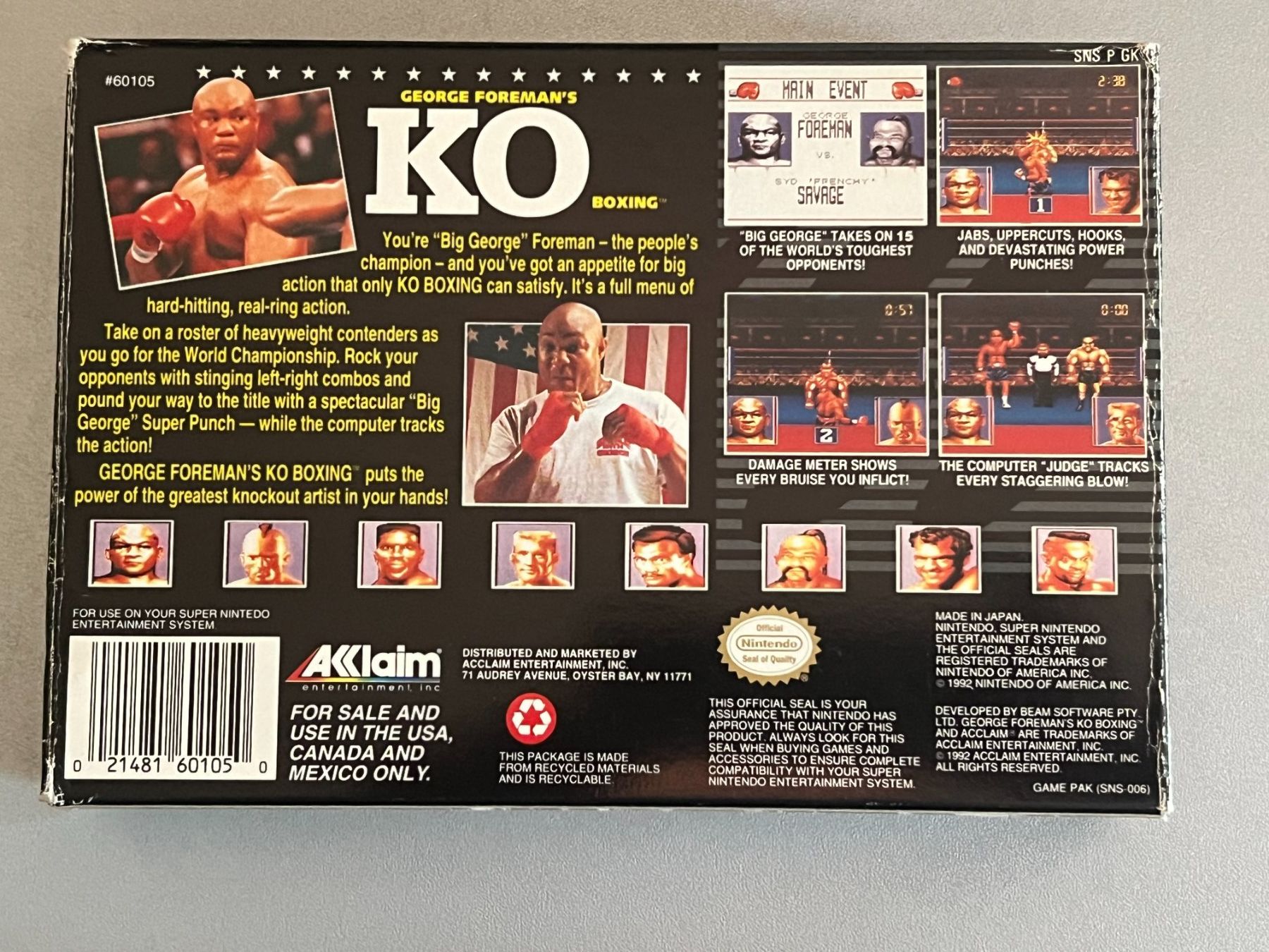 Nintendo Giochi: George Foreman's KO Boxing - SNES – Usato da Rivera venduto da poweradem05 1