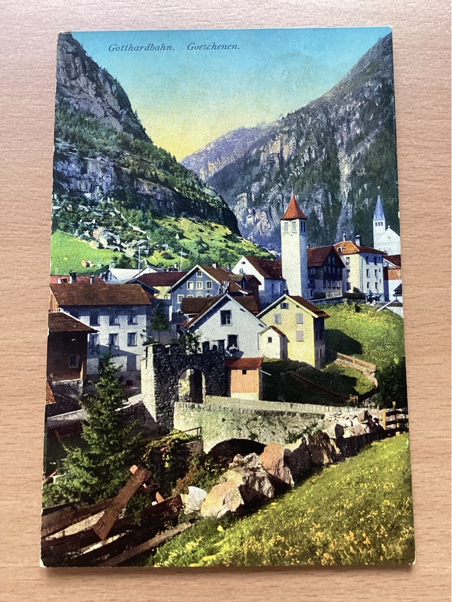 Cartoline postali: AK Göschenen, Gotthardbahn? – Usato da Wassen UR venduto da SABDOM