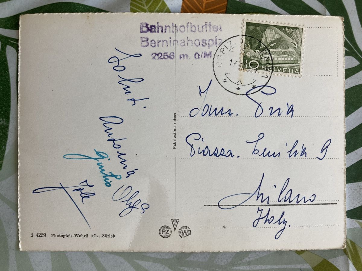 Ansichtskarten: 29)Berninabahn 1954! – Gebraucht aus Ascona von ruru4150 1