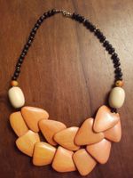 Kette Ethno Natur Holz Lagenlook 56cm